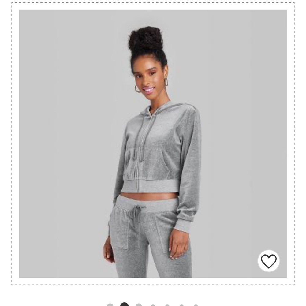 Large Grey Velour Jogging Set